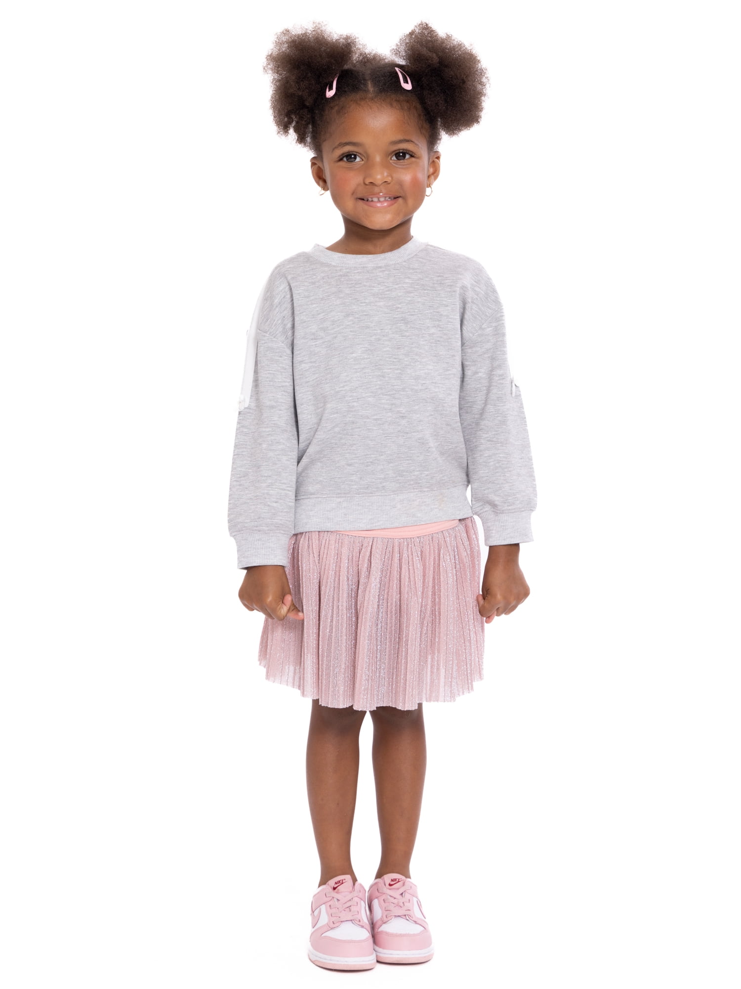 Wonder Nation Toddler Girls Pull-On Skirt with Shorts, Sizes 12M-5T