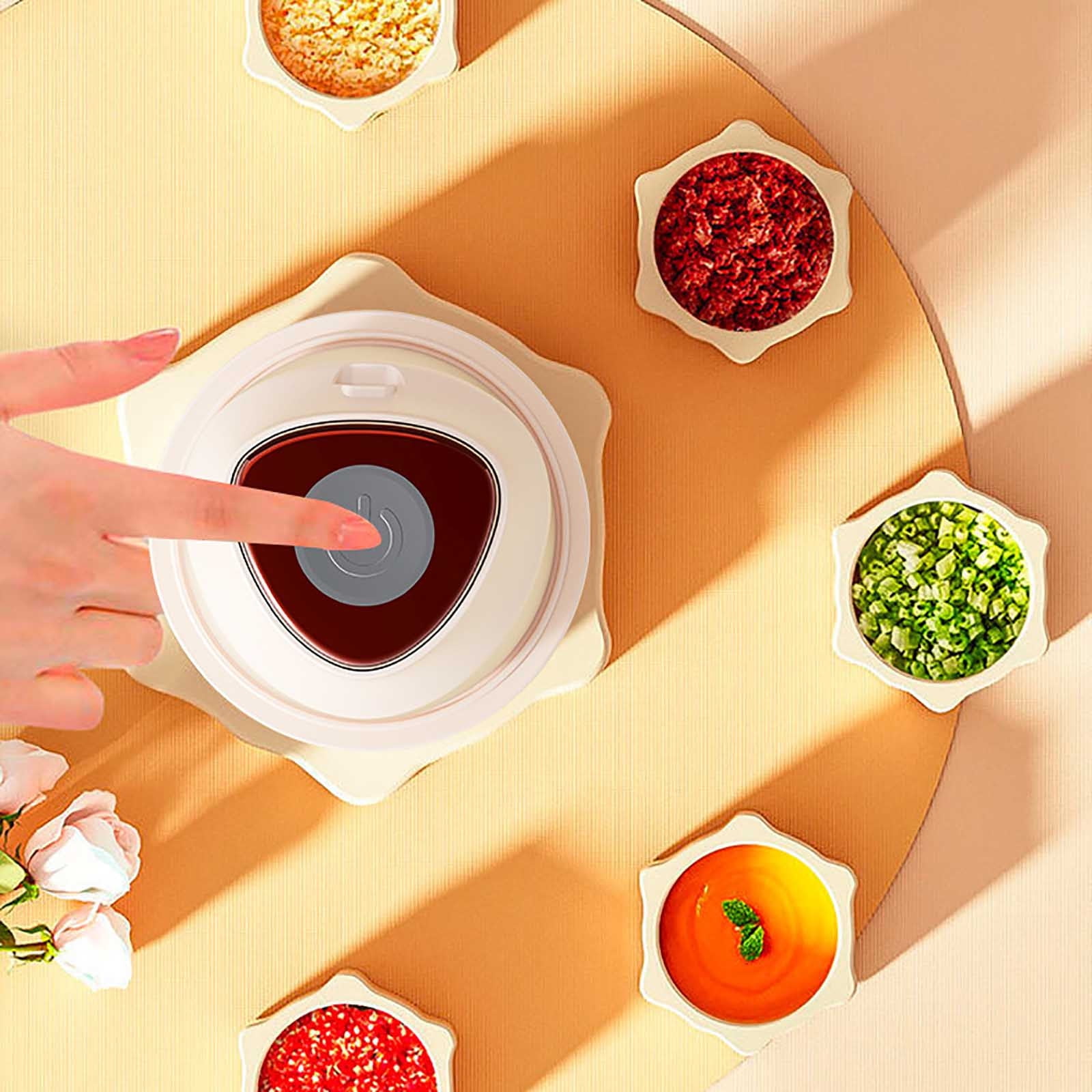 Electric Meat Grinder Food Processor | Household Fully Automatic Multifunctional Minced Meat & Garlic Machine | High-Power Motor | Stainless Steel Blade | Compact Easy-Clean Design | 1 Unit