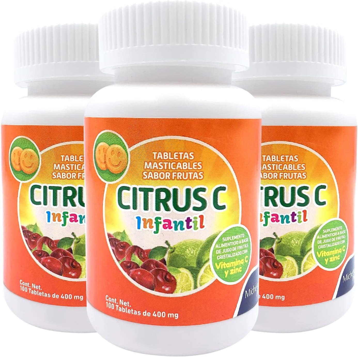 CITRUS C Infantil, vitamina C y Zinc, sabor a frutas. 3PACK | Walmart ...