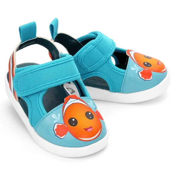 ikiki Clownfish Squeaky Toddler Sandals | Blue/Orange