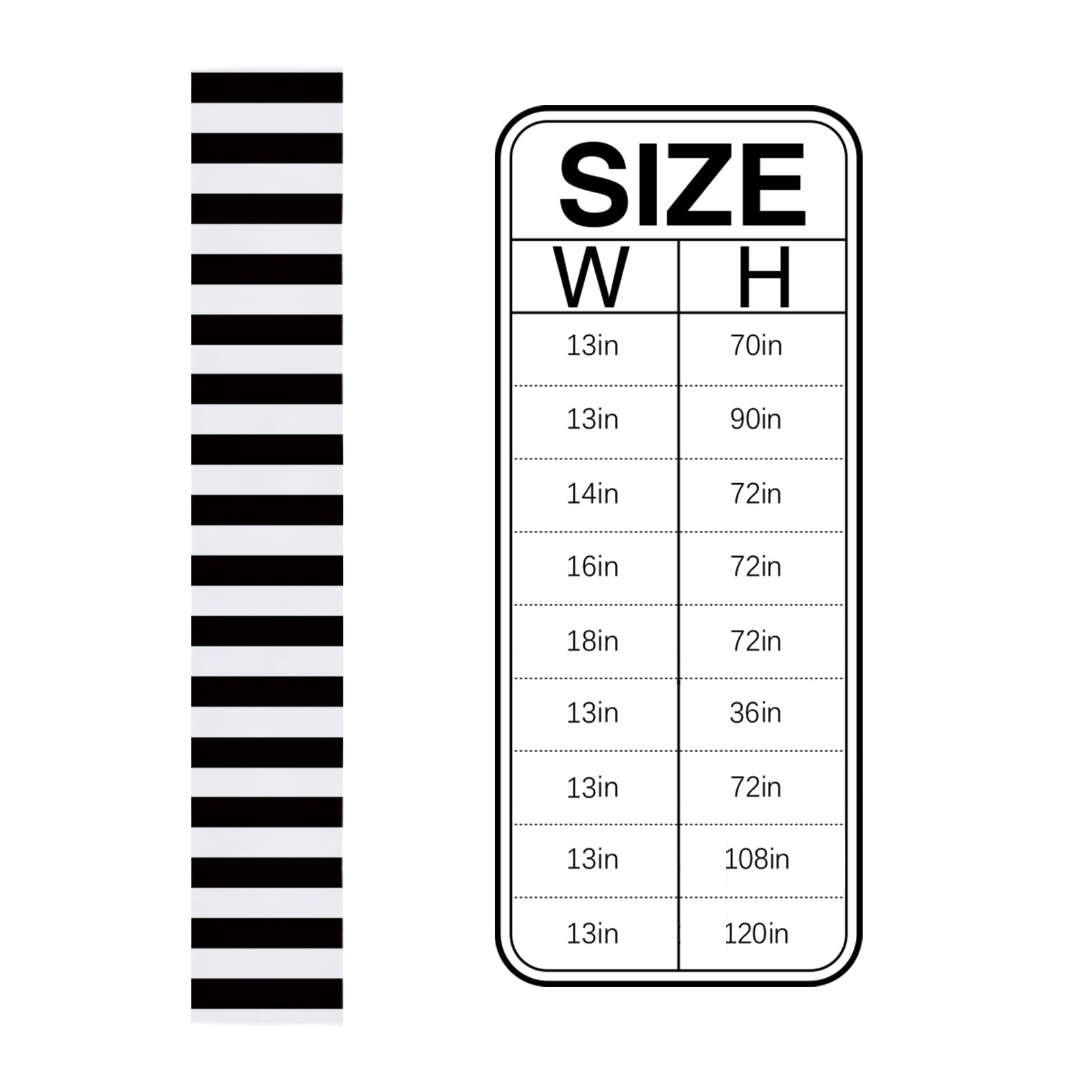 Simple Black White Stripes Table Runner Modern Stripes Tablerunners 13 x 90 Inch, Table Decorations Tabletop Scarf for Summer Gathering Holiday Farmhouse Kitchen Dining Decor