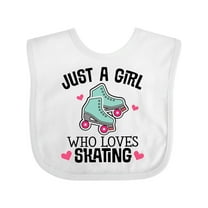 Inktastic Just a Girl Who Loves Skating Girls Baby Bib