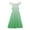 Light Green, variant on Girls Gradient Summer Dresses Cute Double Layer Ruffle Sleeve Smocked Flowy Dress 4 16 Years Kids Girls