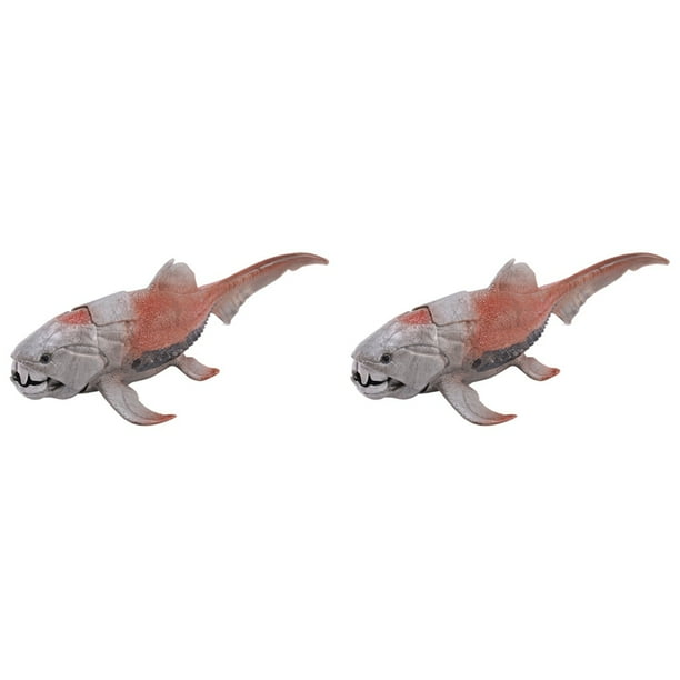 2piezas 20 cm Dinosaurios Modelo de Juguete Dunkleosteus Dinosaurio Peces Decoración Figura de Acción Modelo Juguetes para NiñOs Colección Brinquedos