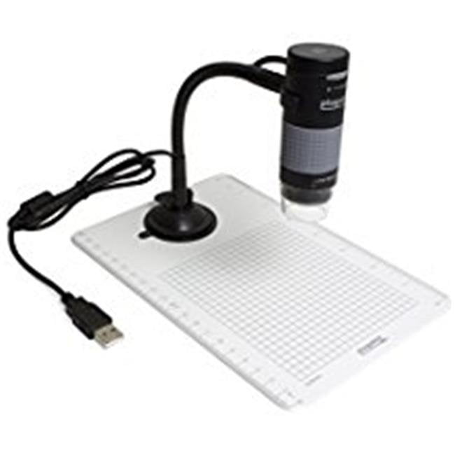 2 MP, 250x Magnification Plugable USB 2.0 Digital Microscope with Flexible Arm Observation Stand for Windows . Linux Mac Renewed 