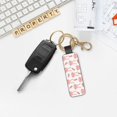 thumbnail image 5 of Wukai Rabbit Is And Carrots Print Leather Car Keychain, Universal Key Fob Keychain, Leather Key Chain Holder for Men and Women,360 Degree Rotatable, 5 of 5
