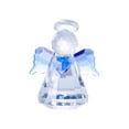 thumbnail image 2 of 2-Piece Guardian Angel Figurine Set - 2.68" Handcrafted Glass Angel Decor, Tabletop Display & Paperweight for Home, Gifts for Wedding Anniversary, Valentine's Day, 2 of 5