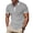 Gray, variant on Dianli Gifts Summer Men's Solid Color Versatile Shirt Button Lapel V Neck Waffle Collar Short or Long Sleeve Lightweight Breathable Casual Vacation Beach Everyday Top