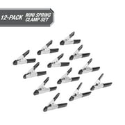 Hyper Tough 12-Piece Mini Metal Spring Clamp Set