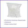 thumbnail image 2 of McKesson Protective Foot Pads - Foam, Adhesive, Teardrop-Shaped, White - Size 106-Large, 1/4 in, 100 Ct, 2 of 7