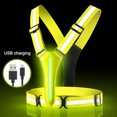 thumbnail image 4 of Correr en Ciclismo Seguridad Chaleco Nocturna USB Reflectante Recargable para Adultos, 4 of 9