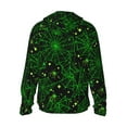 thumbnail image 3 of Balery Green Bright Web with Spiders Men's Women's UPF 50+ Sun Protection Lightweight Hoodie Performance Long Sleeve Shirt for Fishing Running-Small, 3 of 9
