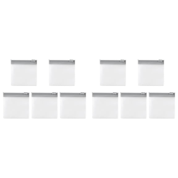 Kaireo Pill Pouch Bags 10 Pack, Reusable Zippered Pill Organizer Pouches with Slide Lock – Waterproof Translucent Travel Storage Bags for Vitamins, Supplements & Small Items, Compact