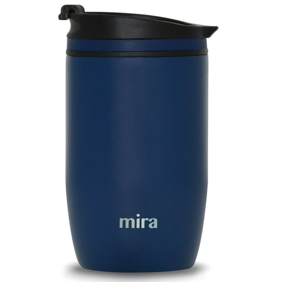 MIRA Coffee Travel Mug Insulated Stainless Steel Thermos Cup, Screw Lid Tumbler, 12 oz, Admiral Blue