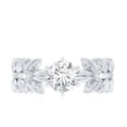 thumbnail image 5 of Rosec Jewels Lab Created Diamond Promise Ring - Nature Inspired Leaf Ring - 6 mm - 1 Ct - EF-VS Grade, 925 Sterling Silver, US 7.00, 5 of 9