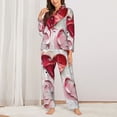 thumbnail image 2 of Sikiie Textured Heart Abstract Art Pajamas for Women Set, Womens Pajama Sets, Lounge Sets for Women, 2pjs for Women-XX-Large, 2 of 7