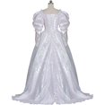 thumbnail image 4 of Sarah White Dress Women's Deluxe Puff Sleeve Dress Gown, 4 of 9