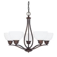 thumbnail image 2 of Chandelier 5 Light Brushed Nickel Steel In Transitional Style 27 Wide By 20.5 High-Burnished Bronze Finish    -Traditional Installation Capital, 2 of 3