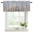 thumbnail image 2 of Blue Brown Forest Valances for Windows, Modern Oil Painting Art Light Filtering Kitchen Curtains, Rod Pocket Window Valance Curtains for Living Room Bedroom, 54" W x 18" L, 2 Panels, 2 of 9
