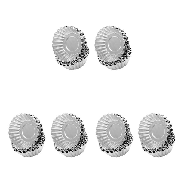 Yuarrent Moldes para tartas de huevo, antiadherentes, de aluminio, reutilizables, utensilios de cocina de fondo plano, forma de flor, taza para hornear, Type1 NO1 Yuarrent CBP582528