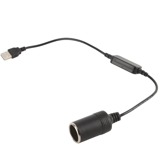USB Port to 12V Car Cigarette Lighter Socket Female Converter Adapter Cord, Easy to Use, Convenient Operation, Enable Parking Monitoring for Driving Recorder, Fit for Electronic