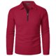 thumbnail image 2 of pstuiky camisa de manga larga para hombre, Suéter de manga larga con cremallera para hombre, abrigo informal sin capucha de manga larga para hombre Tops casuales para hombres l, 2 of 4
