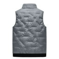thumbnail image 3 of Dovford Men's Outdoor Winter Vest Outerwear Removable Hooded Padded Puffer Sleeveless Vest, 3 of 5
