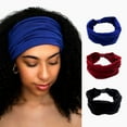 thumbnail image 7 of African Headbands for Women Head Wraps Hair Scarf Knotted Hairbands Black Stylish Head Wraps Wide Elastic Head Scarf for Women and, 7 of 7