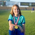 thumbnail image 5 of 12 Pack Kids Football Metal Gold Metal Medals with Tri-Co, 5 of 5