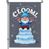 Washable Welcome Winter Large Garden Flag - Snow Cartoon Garden Flags Versatile Holly Trees Christmas Gnome Garden Flag for Outdoor - for Farmhouse Patio Backyard Decoration 28x40inch