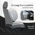 thumbnail image 4 of Coverado Front Car Seat Covers, Stylish Faux Leather 2 Seat Protectors, Automotive Interior Accessories Universal Fit for Most Cars, Gray & Light Gray, 4 of 8