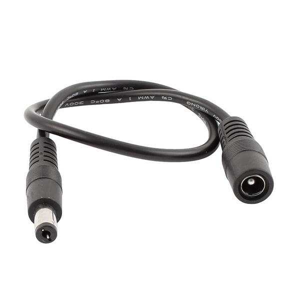 Unique Bargains 0.3 Meter 0.9ft DC M/F 5.5 x 2.1mm Cable Extension Connector For CCTV Camera