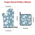 thumbnail image 2 of Honeii Lilies Flowers Pattern Oven Mitts and Pot Holders, Silicone Oven Gloves,500 F Heat Resistant Oven Mitts Sets, 4PCS, 2 of 6