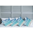 thumbnail image 2 of Ambesonne Summer Throw Pillow Cover 4 Pack, Exotic Beach Vivid Sky, 20", Sky Blue Aqua, 2 of 5