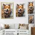 thumbnail image 4 of Designart "Spirit Of The Shiba Inu" Animals Dog Floater Framed Wall Art Living Room, 4 of 5