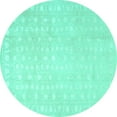 thumbnail image 1 of Ahgly Company Machine Washable Indoor Round Persian Turquoise Blue Traditional Area Rugs, 6' Round, 1 of 4