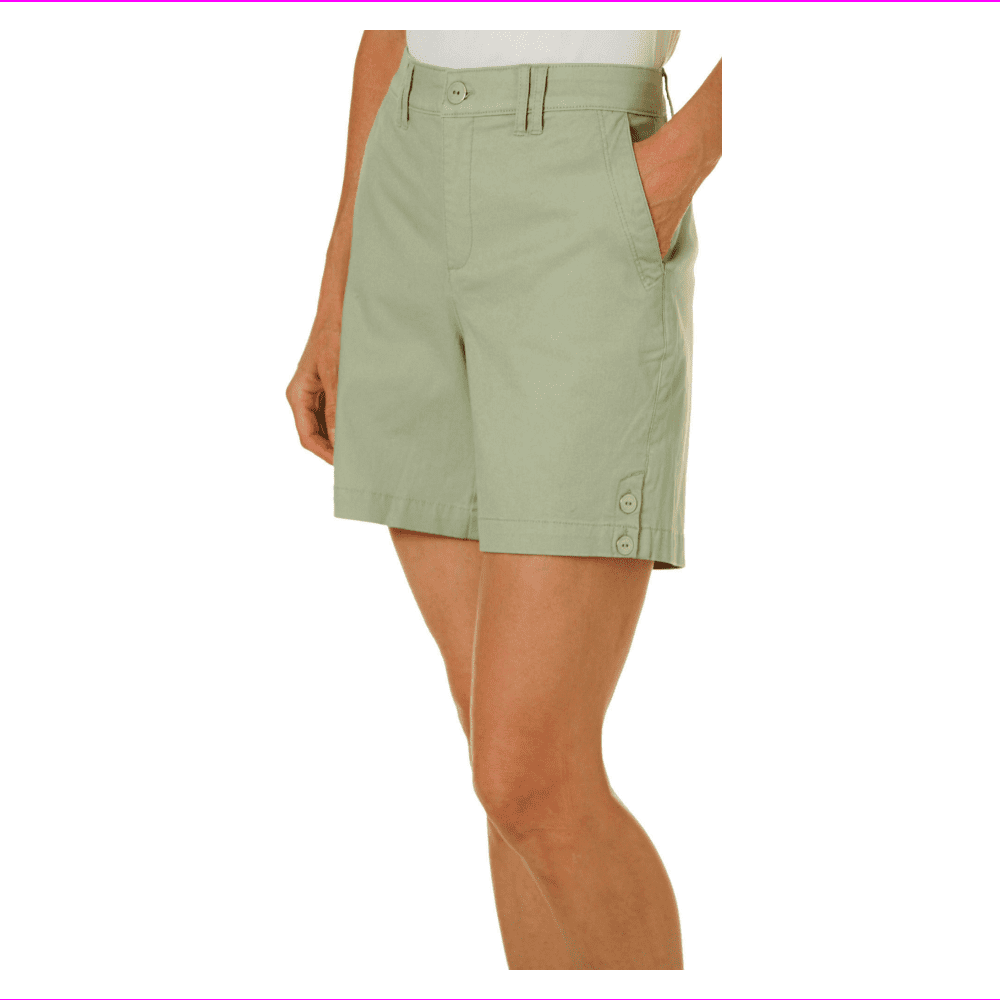 Gloria Vanderbilt Women's Violet Shorts with Belt Desert Sage NEW 