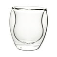 thumbnail image 3 of Taza de vasos para beber con aislamiento, taza de café de vidrio de doble pared, taza de bebida de taza de té multipropósito transparente de 80 ml par, 3 of 9