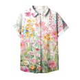 thumbnail image 4 of Mujeres Pantalones Cortos Impresos Blusas de Manga Corta Y Top Regular, Vestido de Moda de Verano Casual para Mujeres, 4 of 5