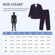 thumbnail image 4 of Balery Purple Black Plaid Pijama para Hombre de Dos Piezas con Manga Larga, Conjunto de Dormir y Descanso Suave con Bolsillos-Medium, 4 of 7