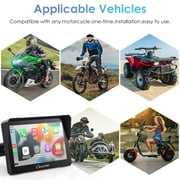 Carpuride Carplay وAndroid Auto،شاشة ذكية IP67 لستريو الدراجات النارية، مستشعر الضوء (702)