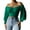 Dark Green, variant on Womens Elegant Off The Shoulder Puff Sleeve Blouse Summer Chiffon Slim Fit Party Crop Top