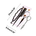 thumbnail image 4 of Xihbxyly Herramientas para Peinar El Cabello, Juego de 3 Piezas para Hacer Trenzas Francesas, Peine de Cola de Rata para Un Peinado Preciso, Herramienta Flexible para Bucles de Cabello para Peinados, 4 of 4