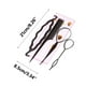 thumbnail image 4 of Xihbxyly Herramientas para Peinar El Cabello, Juego de 3 Piezas para Hacer Trenzas Francesas, Peine de Cola de Rata para Un Peinado Preciso, Herramienta Flexible para Bucles de Cabello para Peinados, 4 of 4