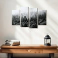 thumbnail image 2 of Elephant Stock Misty Pine Tree Forest Wall Art - Horizontal Multi Panel Canvas - Living Room Wall Decor - Nature Multi Panel - Gray And Black Decor - 24" x 14", 2 of 4