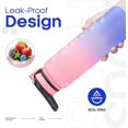 thumbnail image 3 of Botellas de agua motivadoras de 32oz a la hora de beber y de paja, botella libre de Bpa a prueba de fugas con marcador de tiempo para asegurarse de beber suficiente agua al día para Fitn Feliz Sencillez, 3 of 3