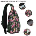 thumbnail image 2 of Boho Butterfly and Wildflower Crossbody Bag – Durable Polyester, Secure Zippers – Watercolor Autumn Leaves Pattern, 2 of 6