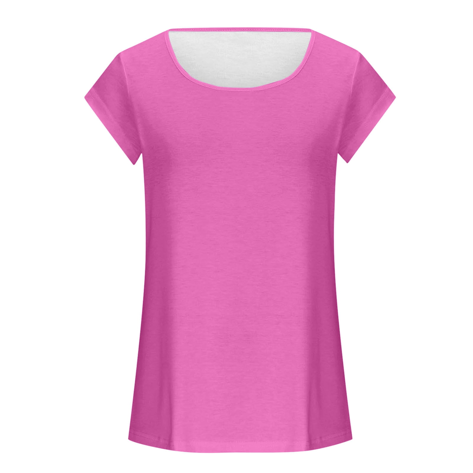 OSMUAL Women's Cap Sleeve Tank Top – U Neck, Loose Fit, Solid Color Basic Tee - View #2
