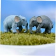 thumbnail image 5 of LULULION 10Pcs Realistic Elephant Figurines Assorted Color for Home and Garden Decor, 5 of 8