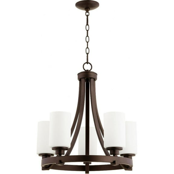 Transitional Five Light Chandelier-Oiled Bronze Finish Bailey Street Home 183-Bel-2535045
